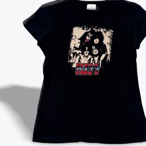 Vintage Winterland Kiss‎ T Shirt Band Classic Rock Music Tee Two Sided Tour Tee